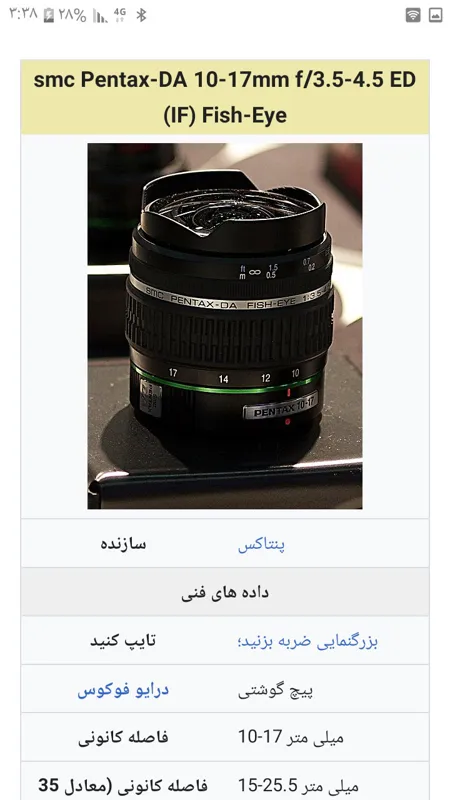 لنز فیش ای