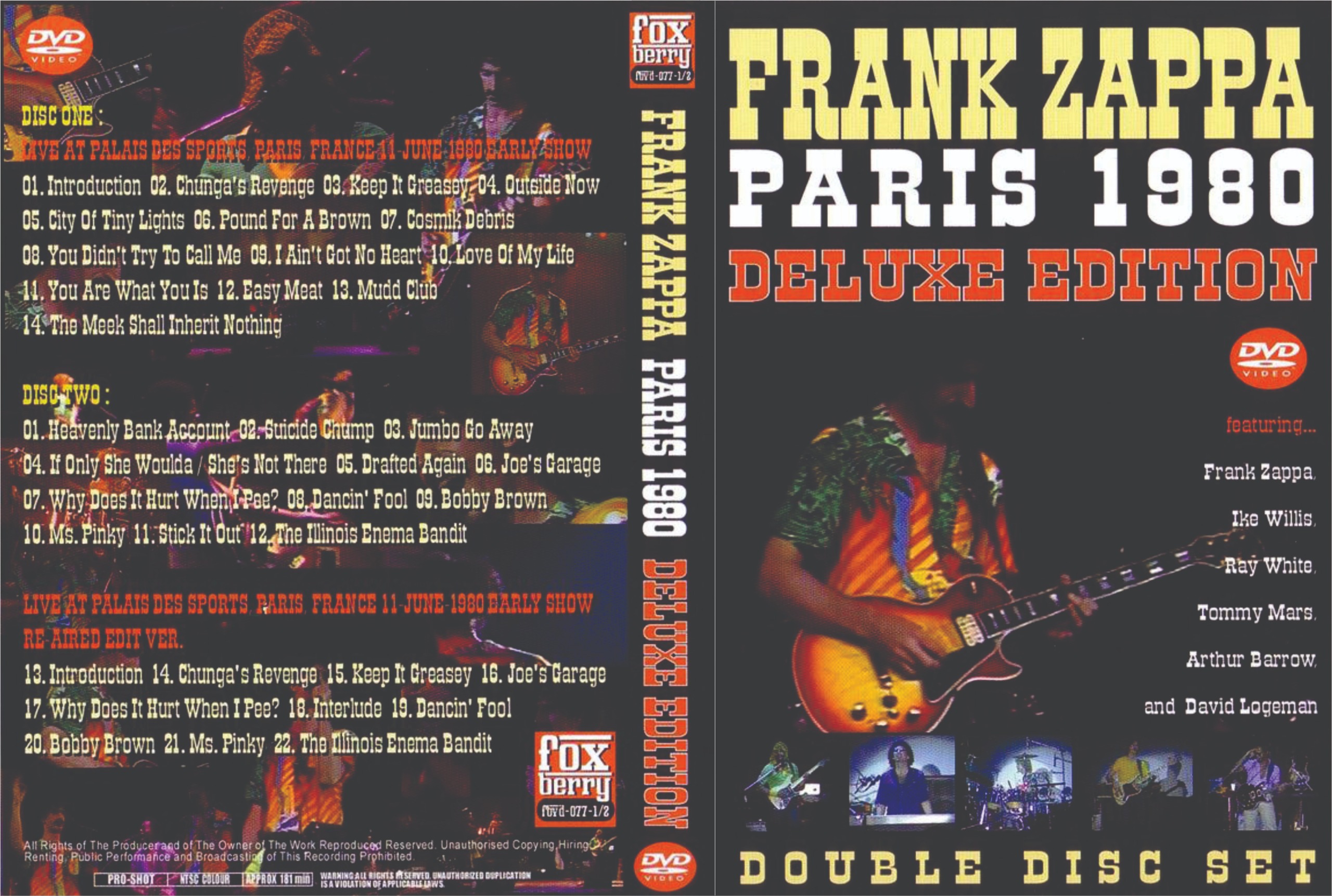 Frank Zappa Live Paris 1980