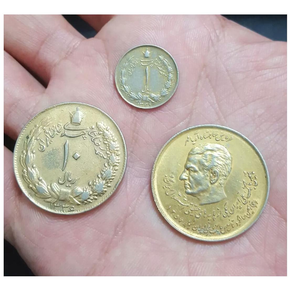 سکه های نیکل پهلوی ابکاری طلا