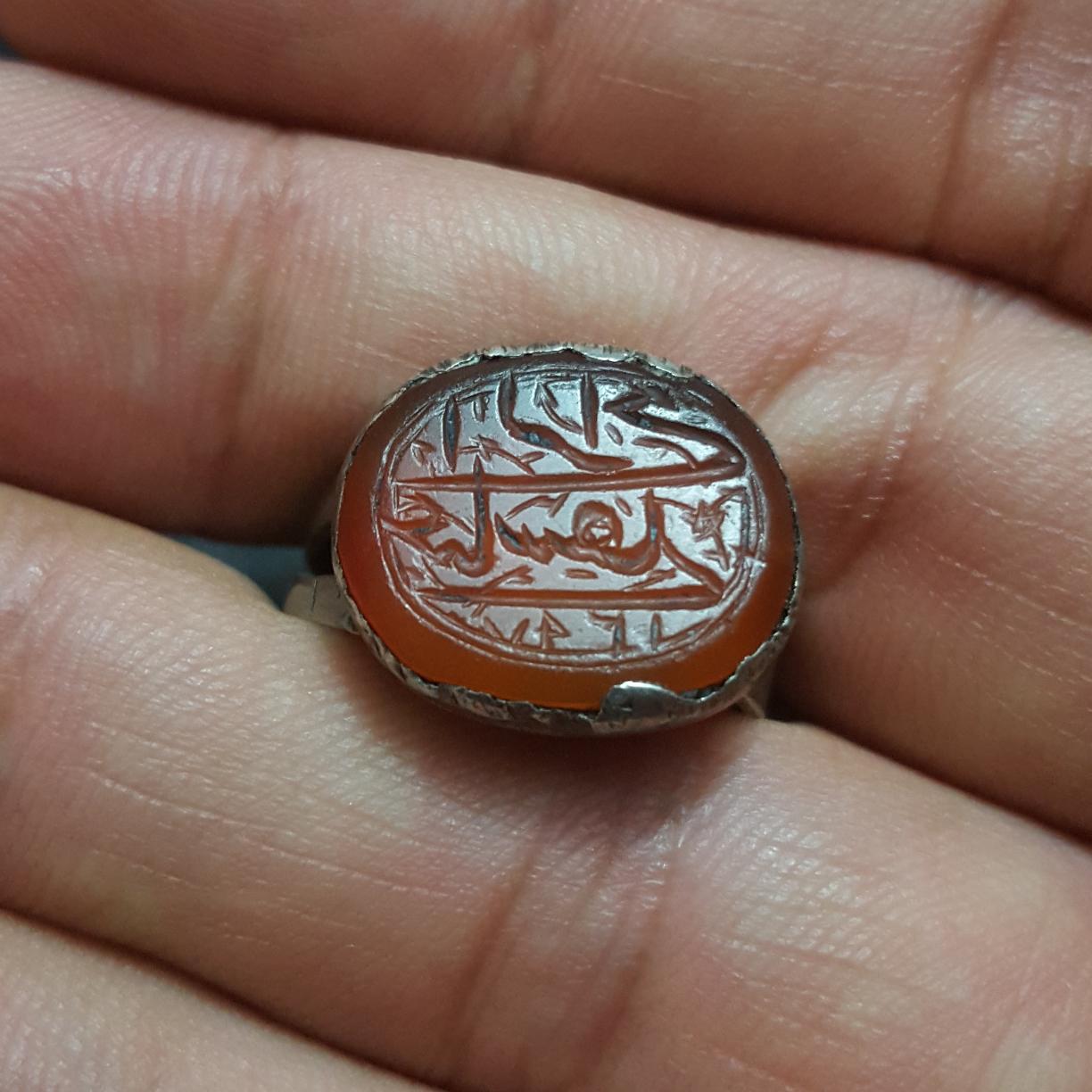 انگشتر خطی کهنه قاجاری