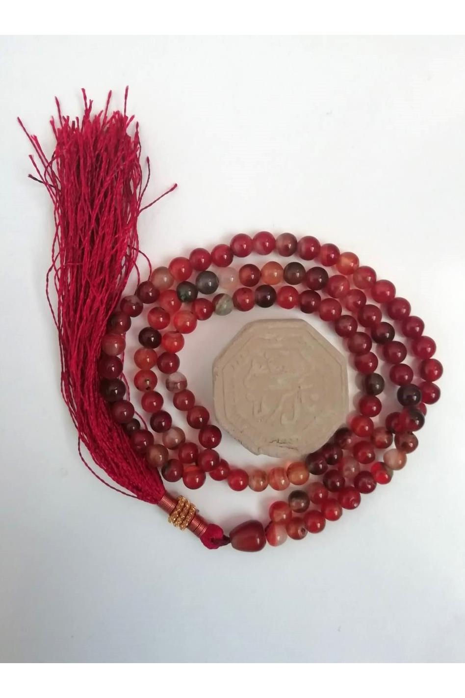 تسبیح عقیق سلیمانی اصل خوشاب