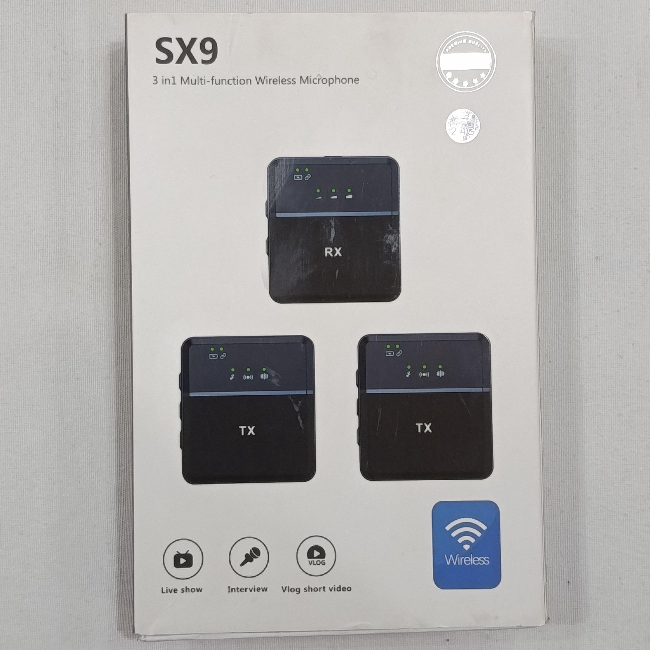 میکروفون بیسیم سهتکه SX9 مدل TX/TX/RX
