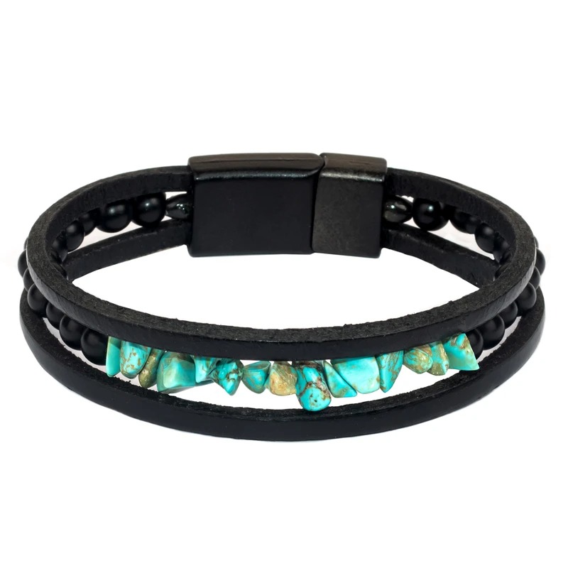 دستبند چرمی مردانه مدل DERI 880