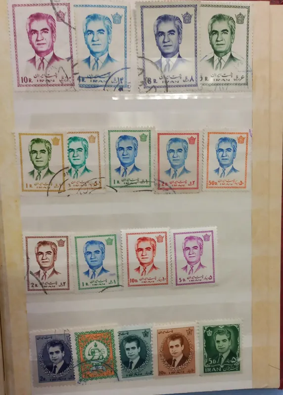 مجموعه از تمبرهای زیبای تصویری پهلوی