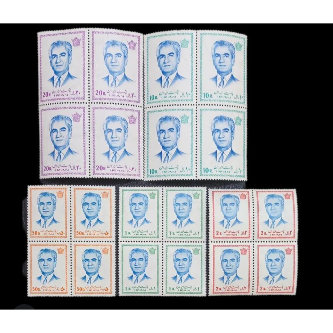 سریبلوک تمبرهای سری15 محمدرضا پهلوی