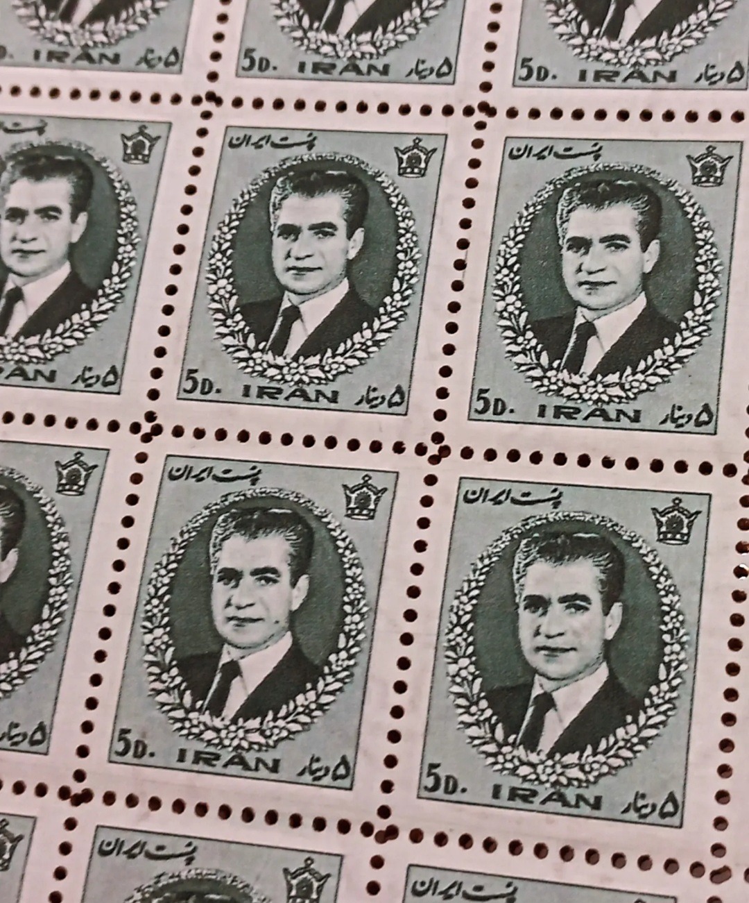 ورق تمبر100تایی وکامل تمبر شاهی