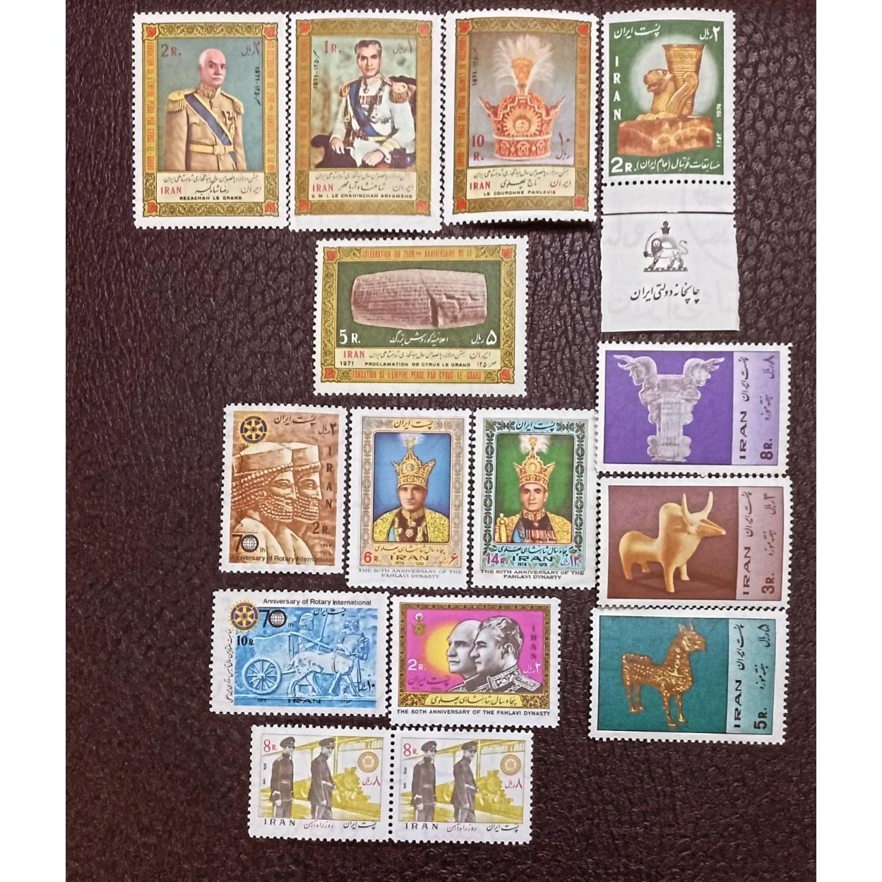 سری کامل از زیباترین تمبرهای شاهی