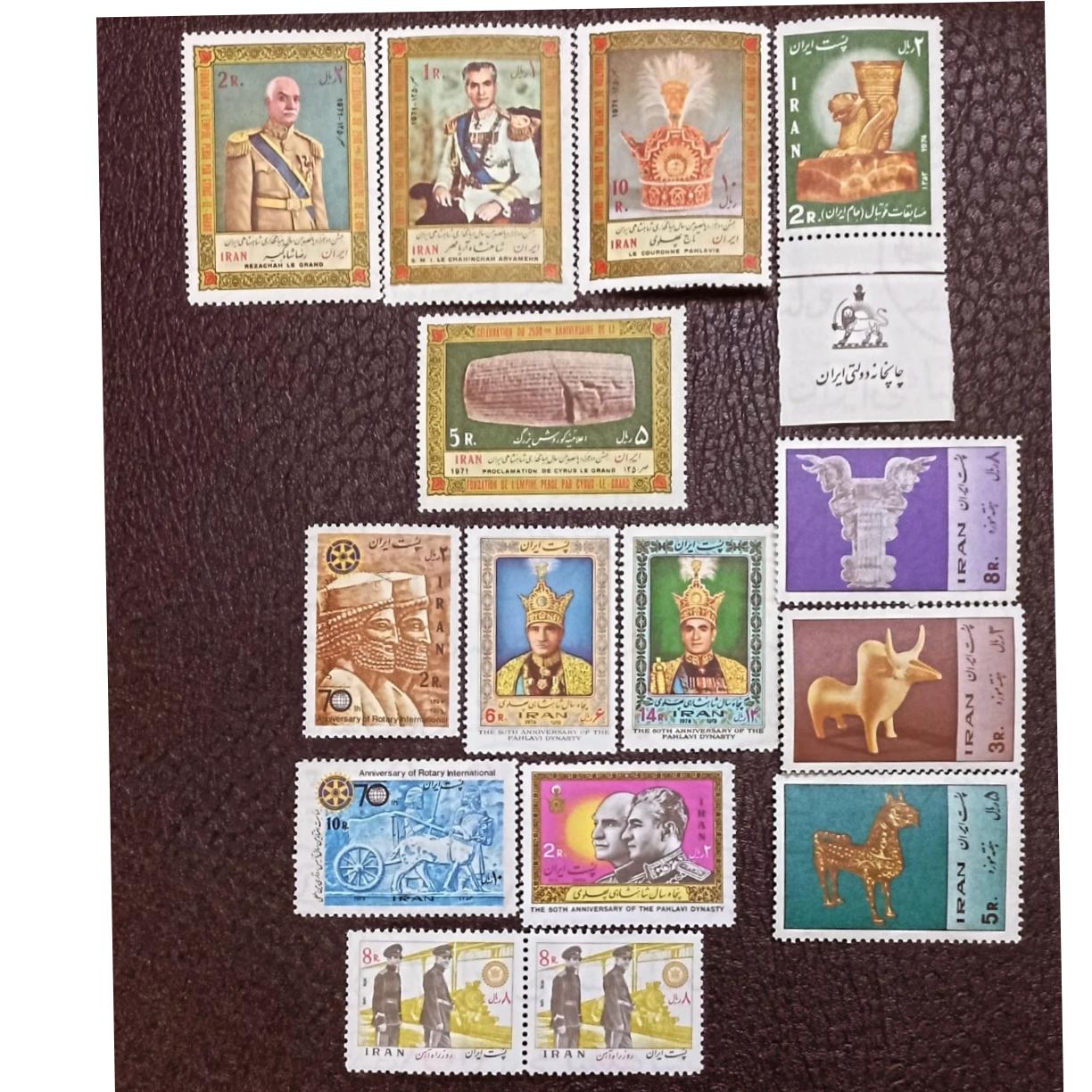 مجموعه ای از تمبرهای زیبای پهلوی