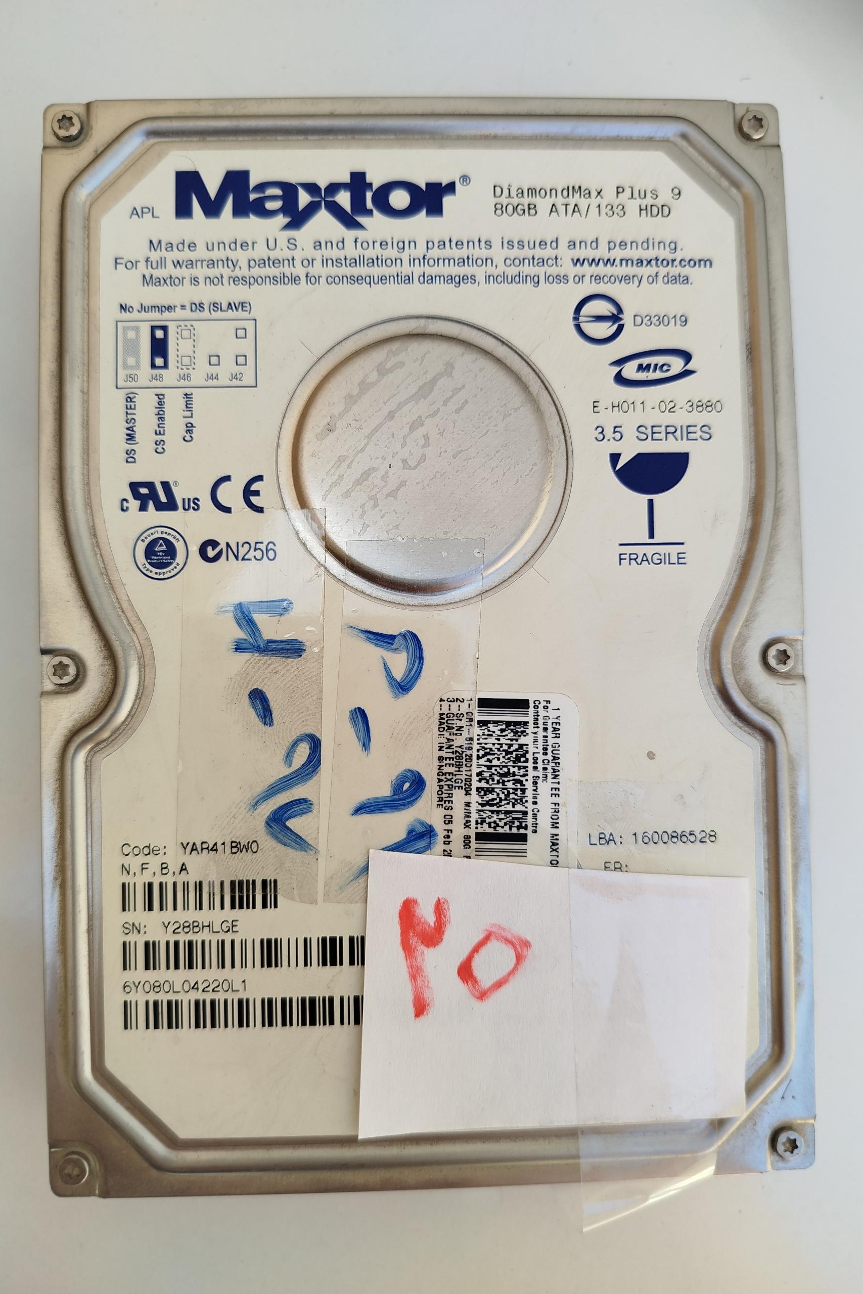 هارد Maxtor 80g ide