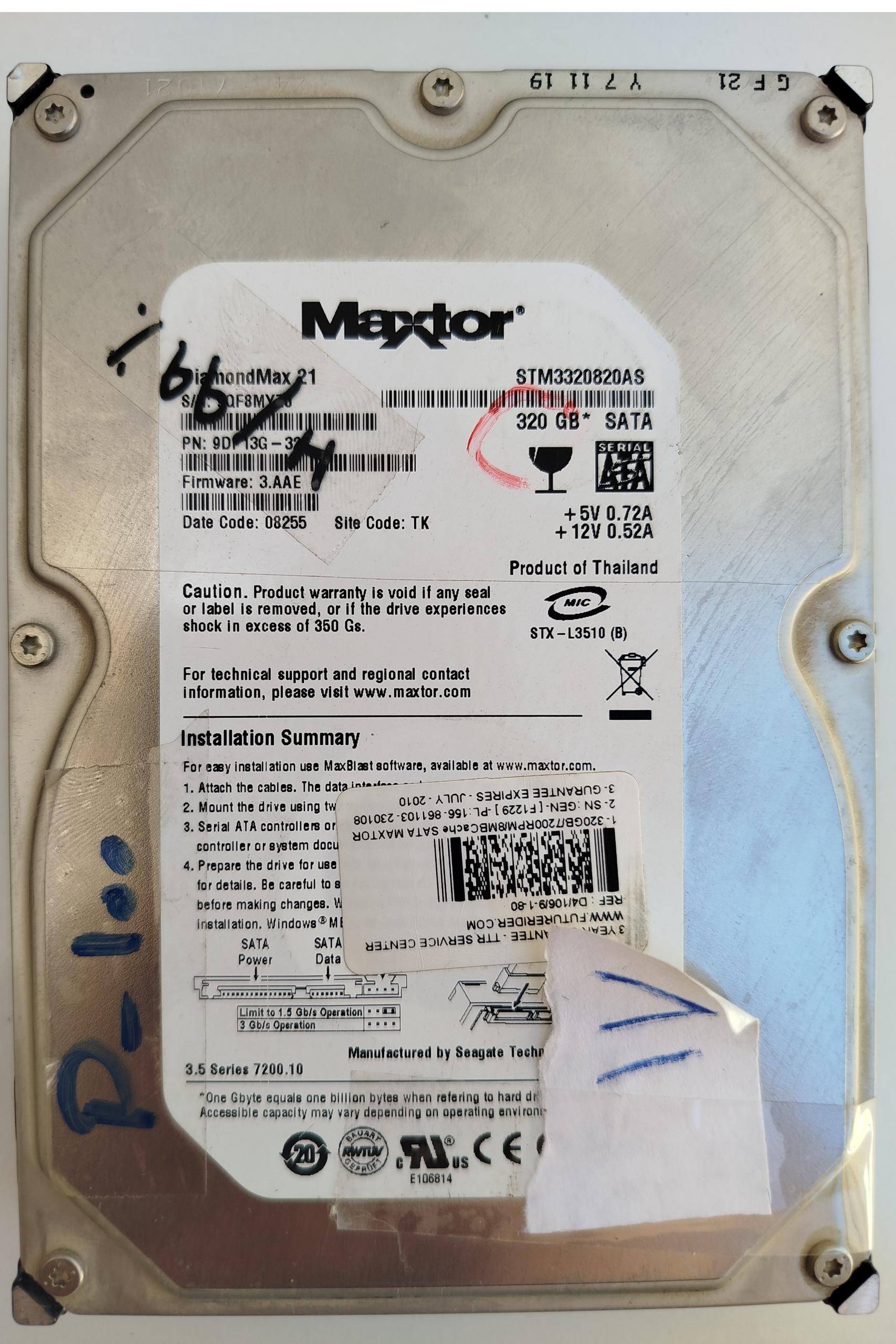 هارد maxtor 320g sata