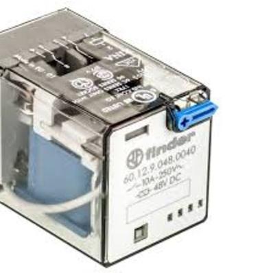 رله 48VDC فیندر دو کنتاکت 10 آمپر با پایه