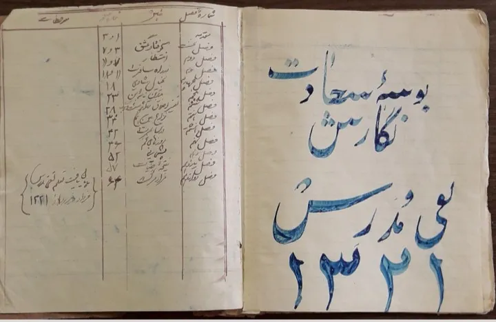 نسخه اصلی و دستنویس کتاب گرفتار عشق ، تقی مدرس