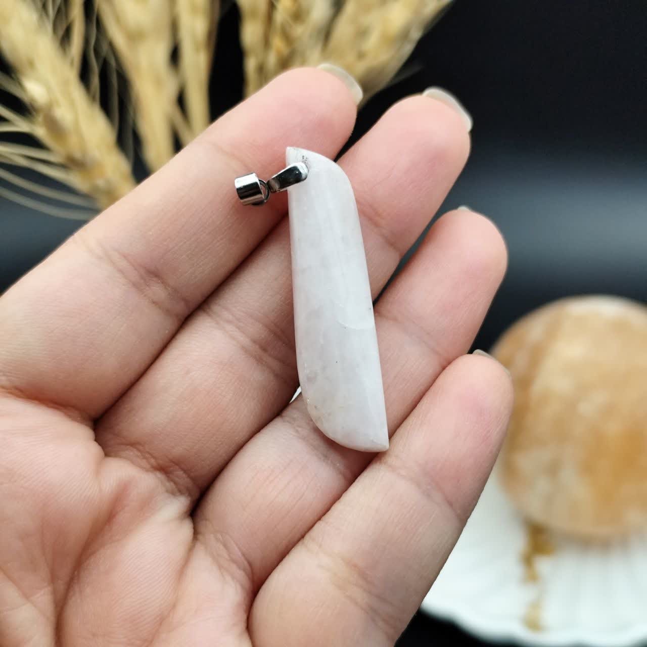 گردنبند رزکوارتز اصل طبیعی کد 8446