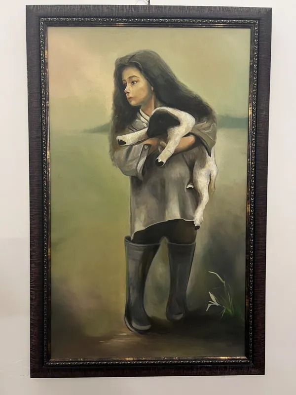 نقاشی رنگ و روغن روی بوم بنیاد خیریه مهربانی