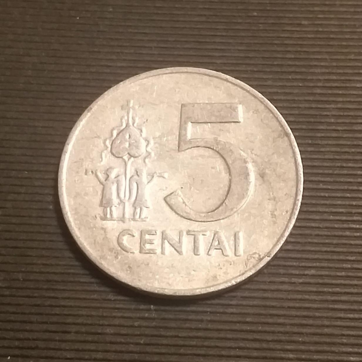 سکه 5 سنتا لیتوانی 1991