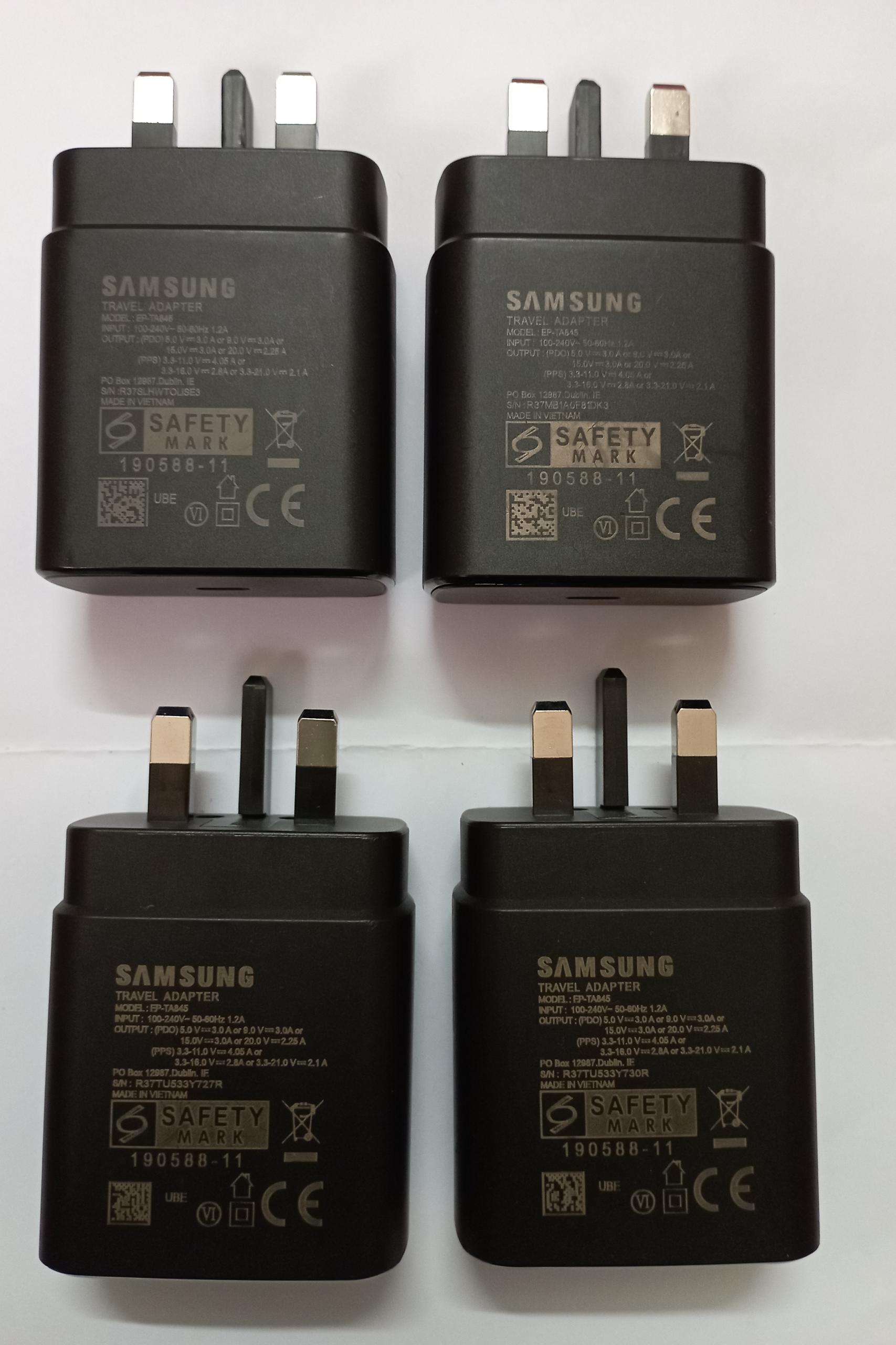 پک4عددی شارژر45وات سامسونگ قاب پلمپ باز نشده-معیوب