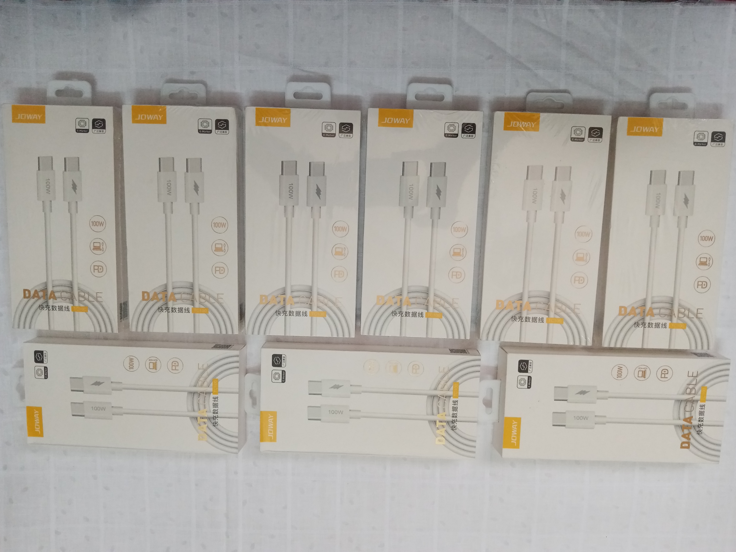 پک9عددی کابل شارژ JOWAY TC-100 توان100وات