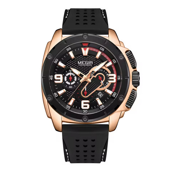 ساعت سیلیکون مردانه سه موتور برند مگیر مدل 2147