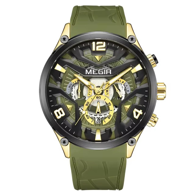 ساعت سیلیکون مردانه سه موتور برند مگیر مدل 2222