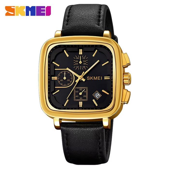 ساعت مردانه چرم سه موتور برند اسکمی مدل 2182