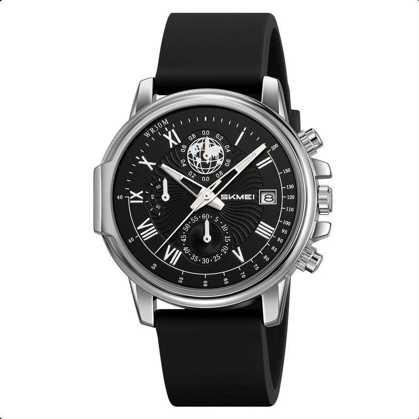 ساعت مردانه چرم سه موتور برند اسکمی مدل 2468