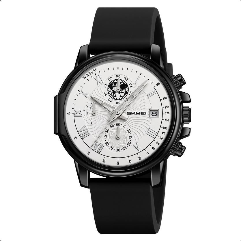 ساعت مردانه چرم سه موتور برند اسکمی مدل 2468