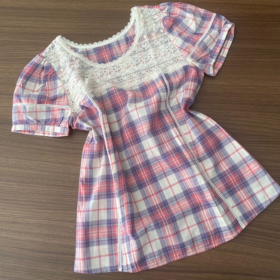 شومیز عروسکی کتان ظریف دخترانه نوجوان