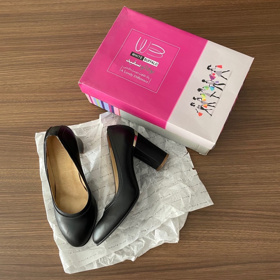 کفش پاشنه دار زنانه برند بوفالو سفید