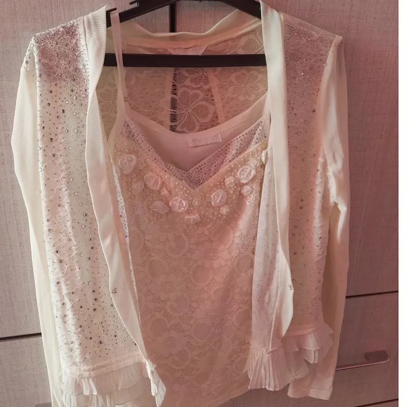 تاپ و کت گیپور حریر کار شده مجلسی