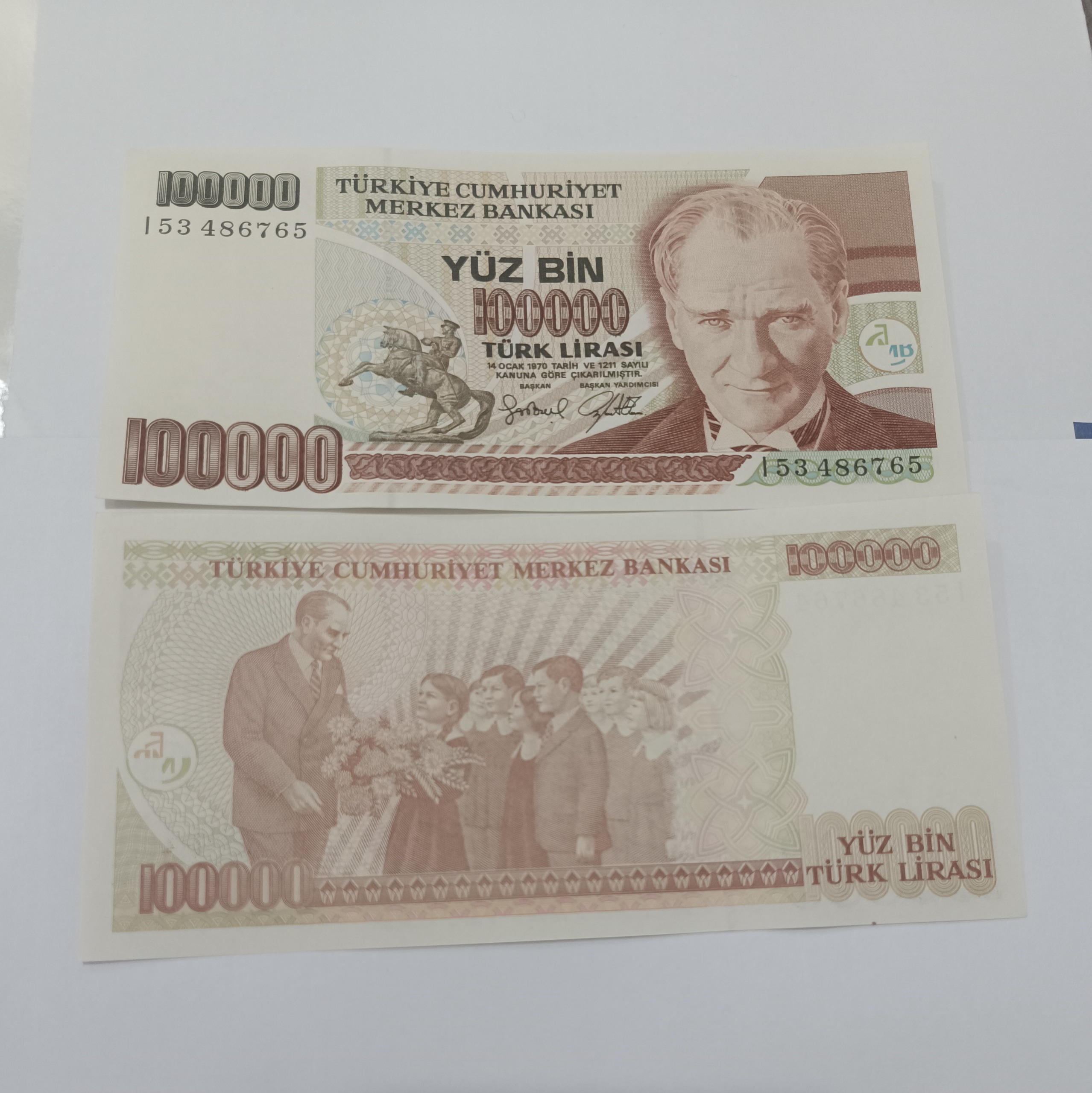 جفت بانکی 100000  لیر ترکیه زیبا