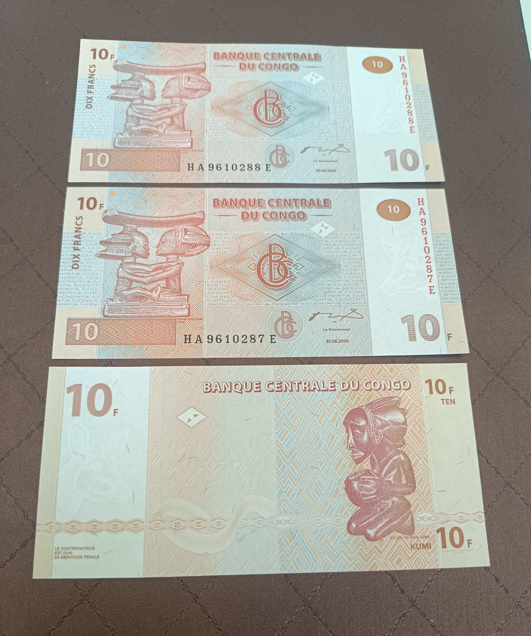 تک بانکی 10 فرانک کنگو