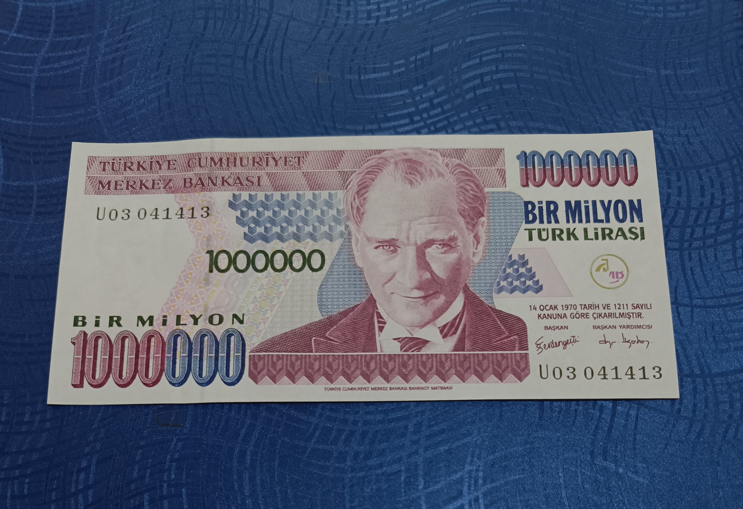 تک بانکی 1000000 میلیون لیره ترکیه