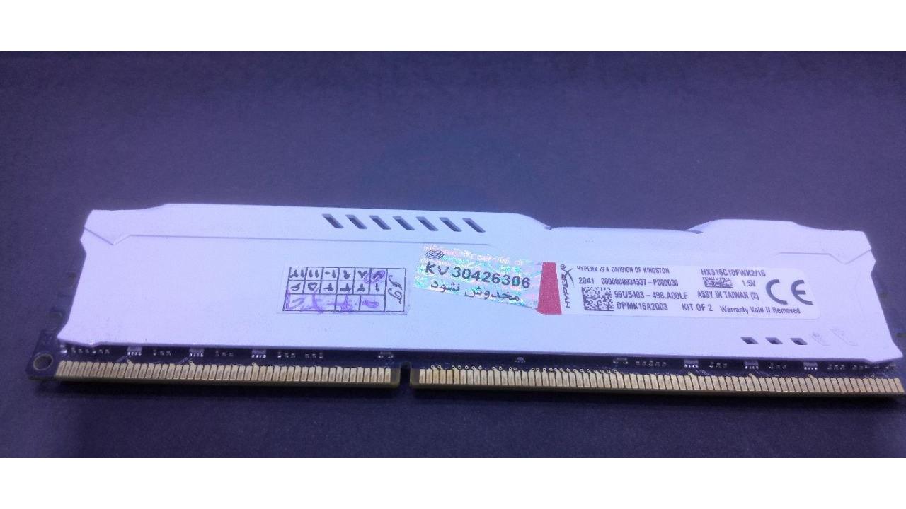 رم اورجینال کامپیوتر 8GB DDR3 KINGSTON باس 1600