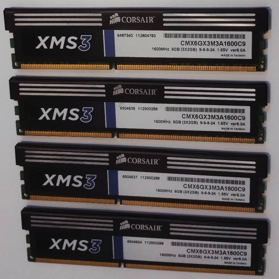 رم کامپیوتر 2GB DDR3 CORSAIR باس 1600 مدل XMS3