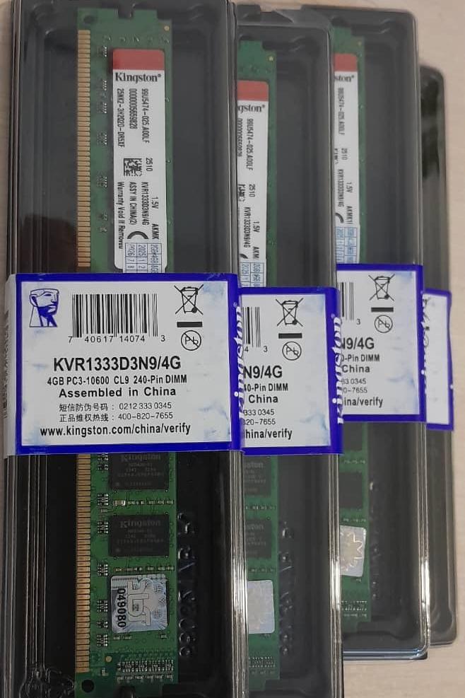 رم کامپیوتر 4GB DDR3 باس 1333 مارک کینگستون