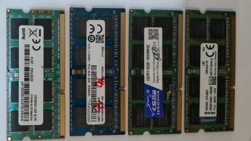 رم لپ تاپ 8GB PC3L-12800 باس 1600 مارکهای مختلف
