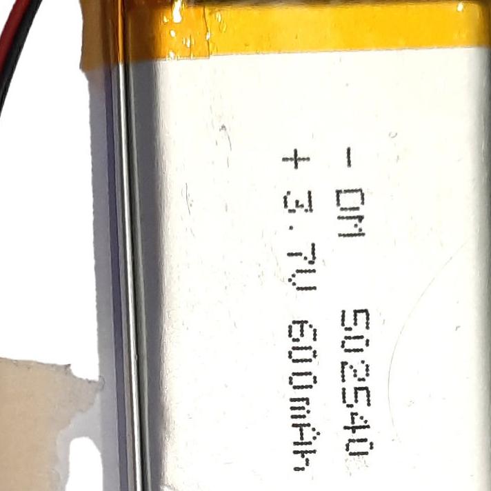 باتری لیتیوم پلیمر 3.7 ولت 600 میلی آمپر