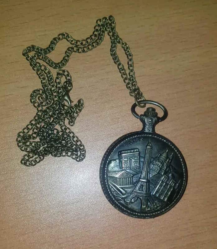 ساعت گردن آویز مناسب هدیه طرح پاریس