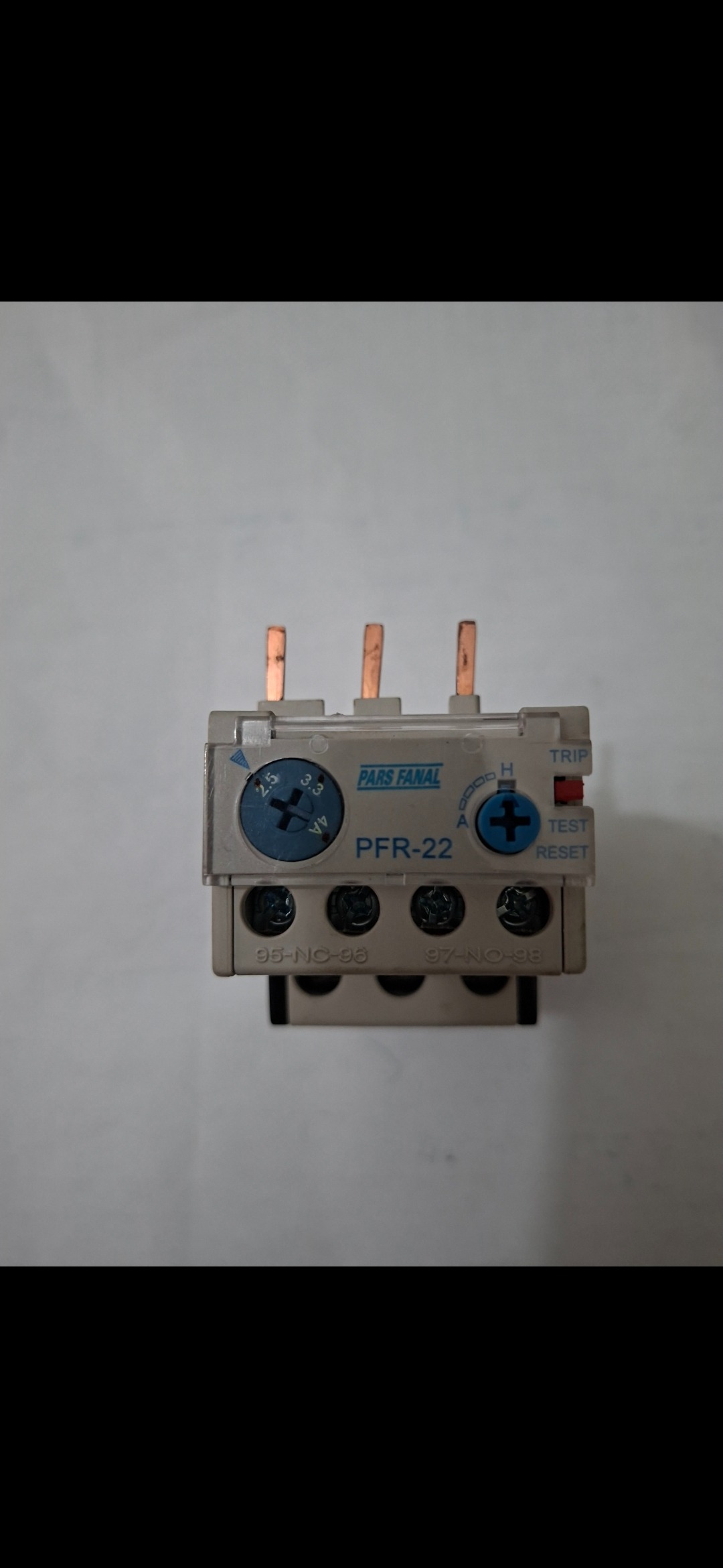 رله بی متال کنتاکتور پارس فانال مدل PFR22