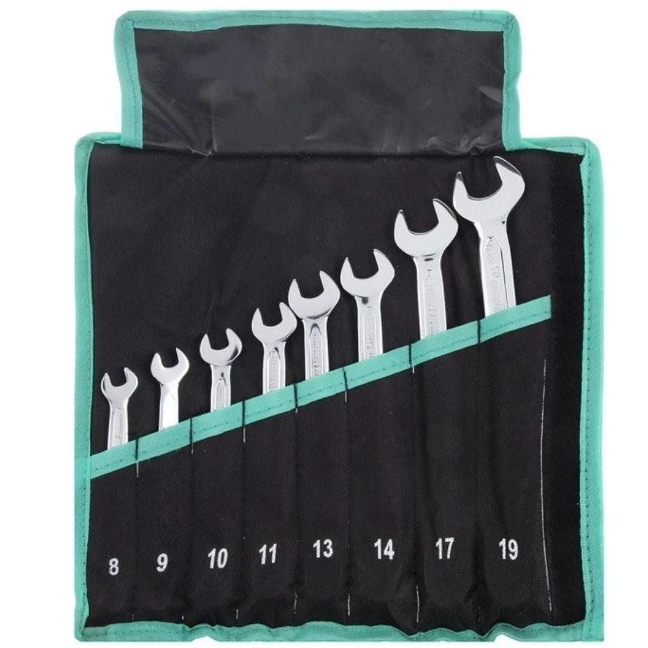 سری 8 عددی آچار یکسر رینگی یکسر تخت سیلور SILVER