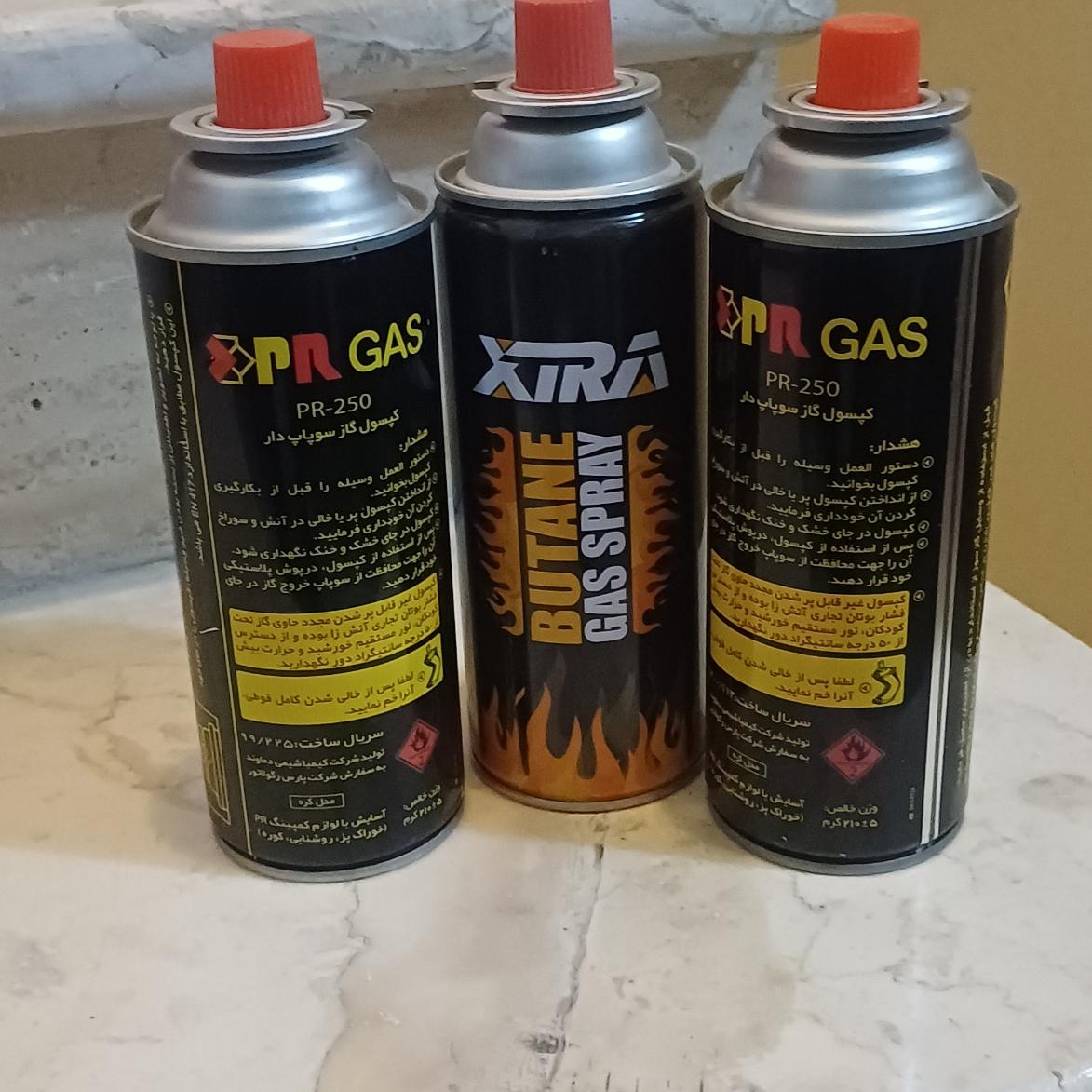 کپسول گاز کوهنوردی 3 عددی درجه یک گاز PRو XTRA