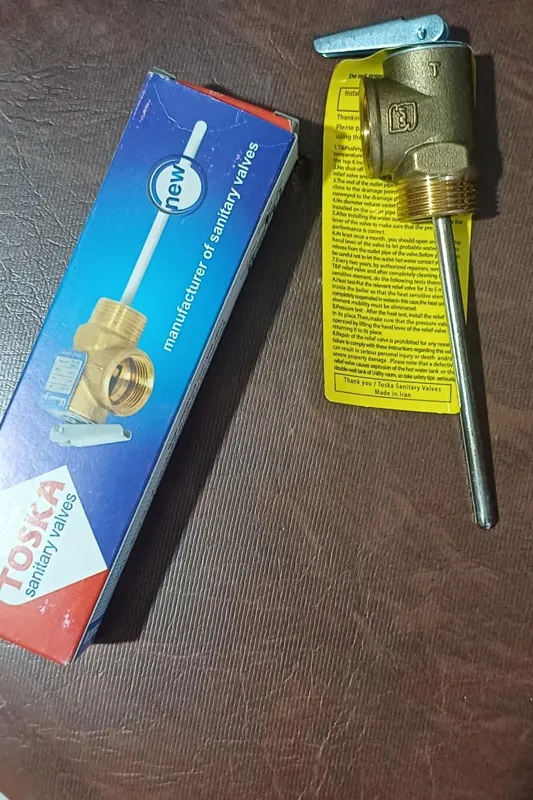 شیر اطمینان آبگرمکن استاندارد برنجی 3/4 اینچ