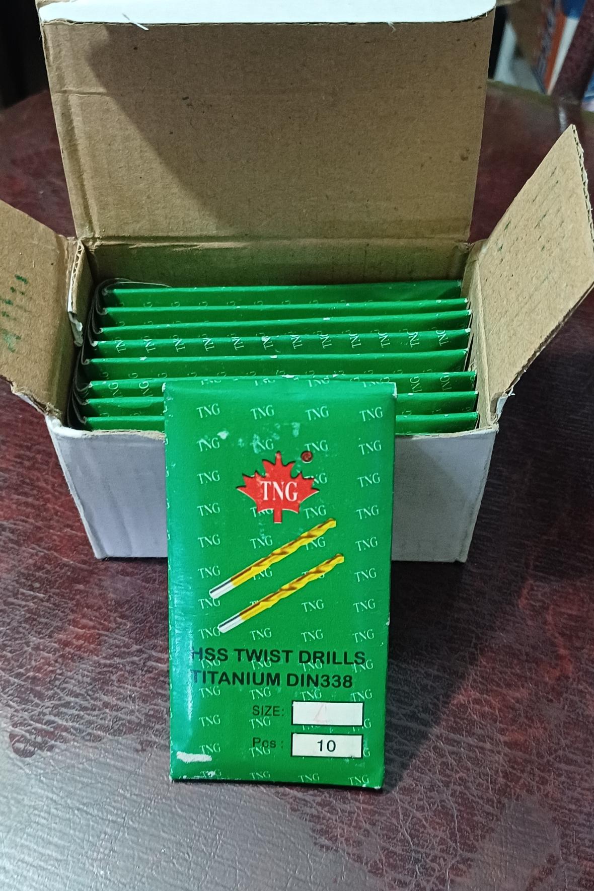 مته فلز 4 تیتانیوم برند TNG HSS DIN338