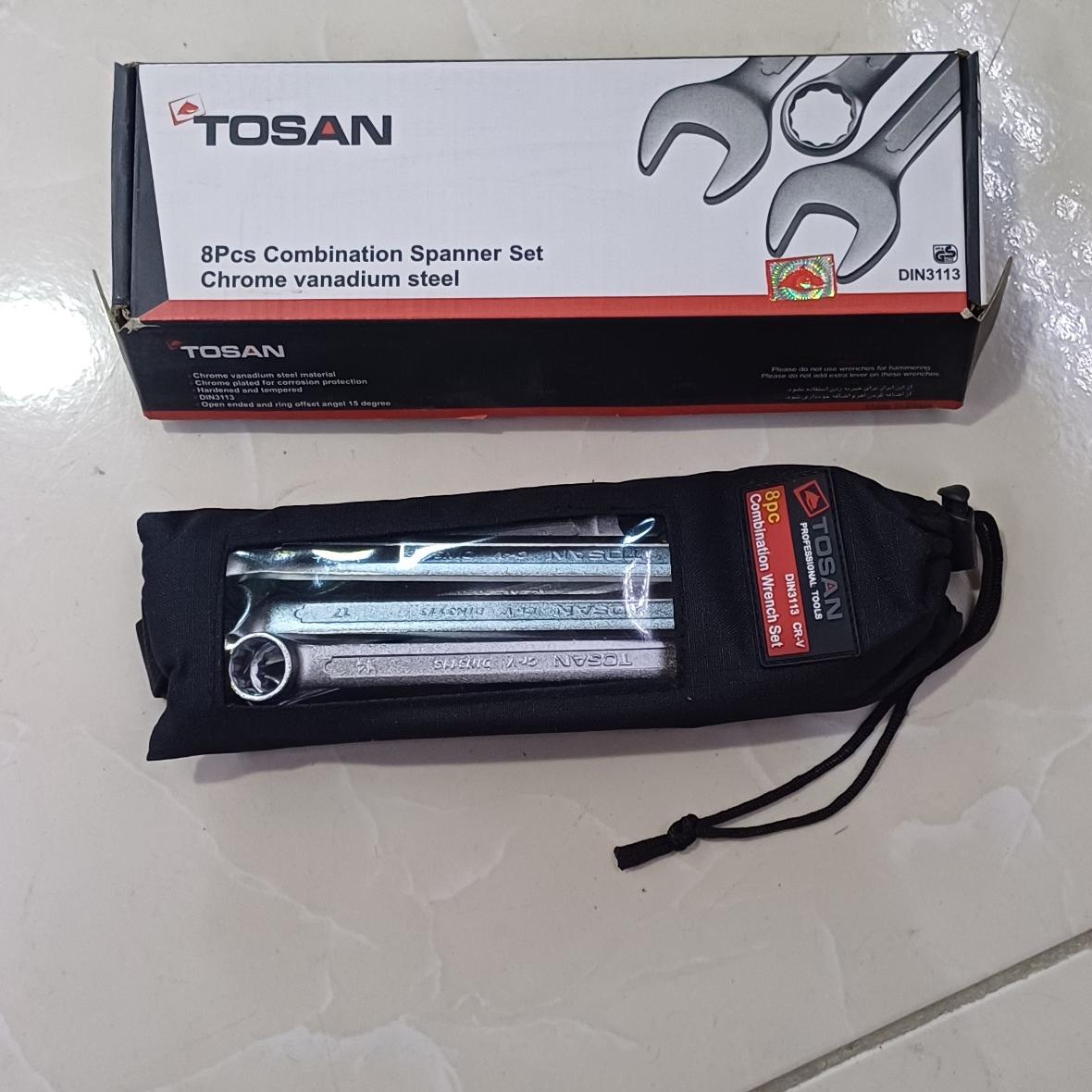 سری آچار یکسررینگ استانداردآلمان8تایی توسن T101-S8
