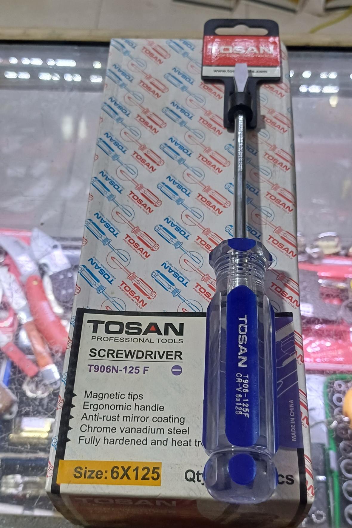 پیچ گوشتی تخت مگنتی 125×6 توسن TOSAN