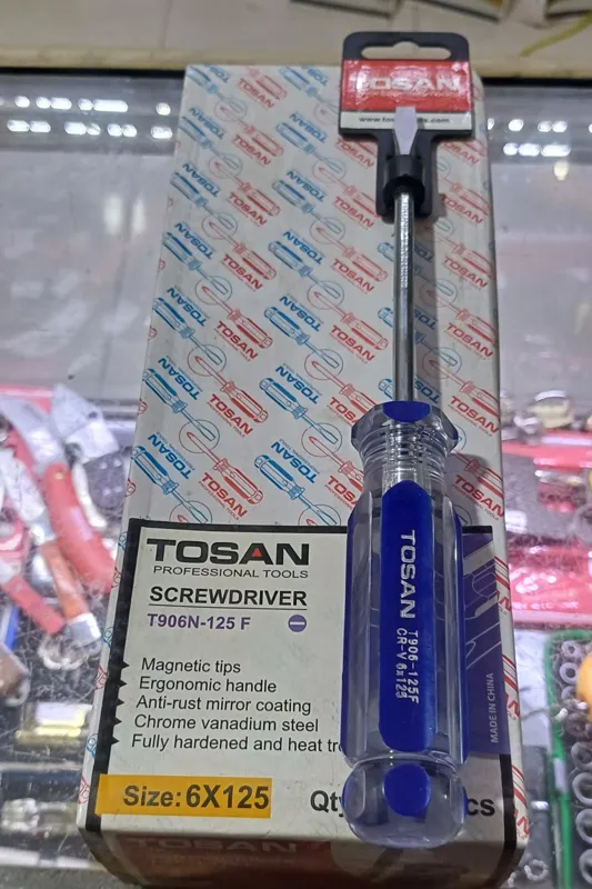 پیچ گوشتی تخت مگنتی 125×6 توسن TOSAN