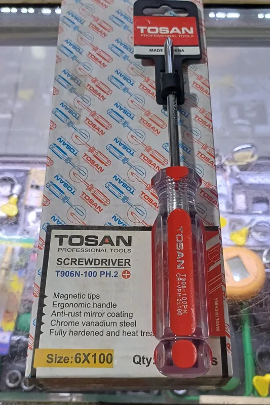 پیچ گوشتی چهارسو مگنتی 100×6 توسن TOSAN