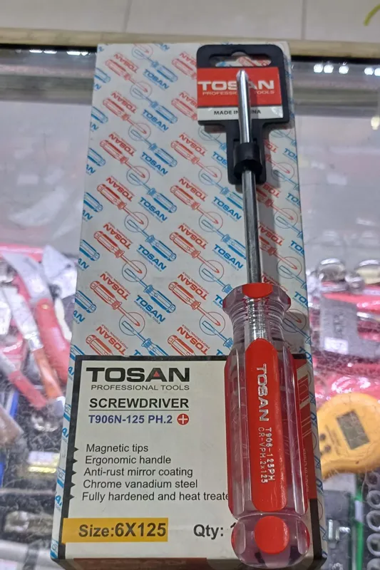 پیچ گوشتی چهارسو مگنتی 125×6 توسن TOSAN