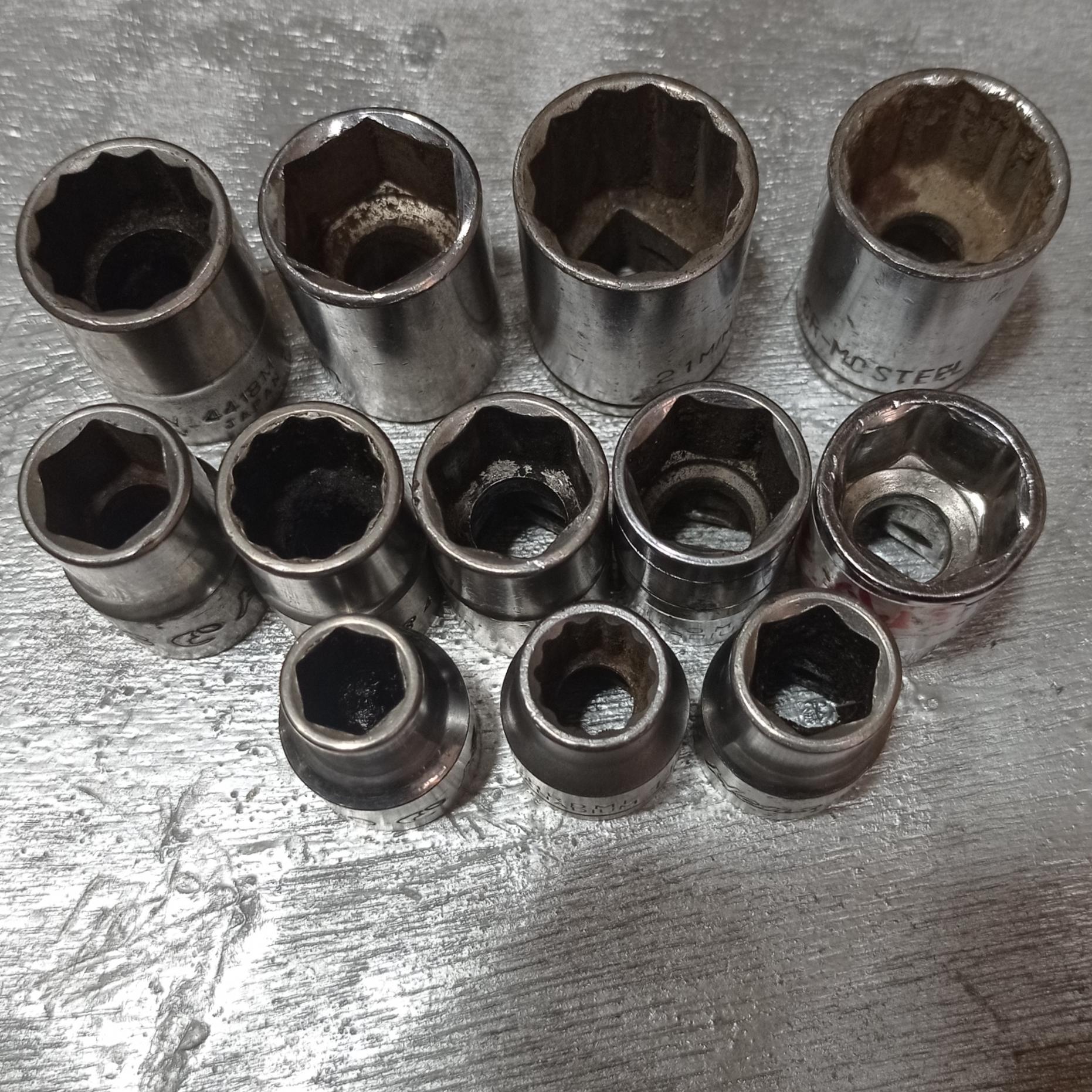 تعداد 12عدد بکس مرغوب از 10تا21mmفروشی