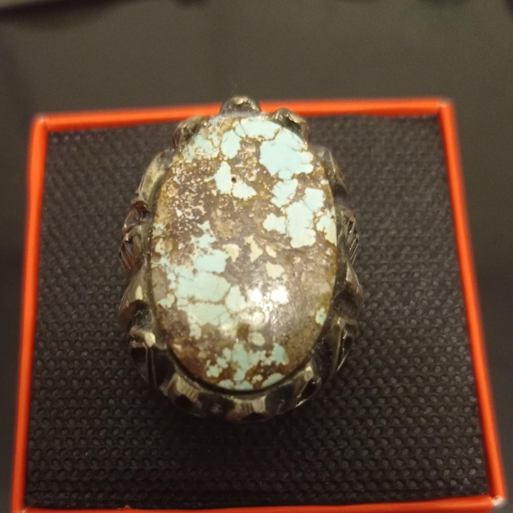 انگشتر نقره با نگین فیروزه